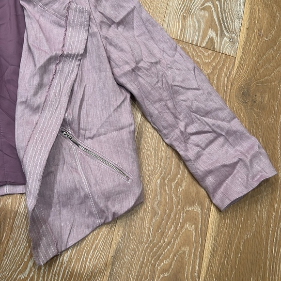 White House Black Market Linen Blend Moto Jacket - Picture 6 of 9